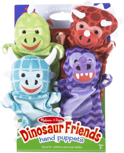 סט בובות יד דינוזאורים מבית מליסה ודאג Melissa and Doug