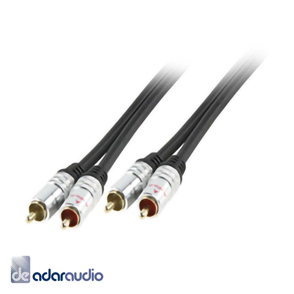 כבל אודיו 2xRCA איכותי 2.5 מטר, תוצרת HQ