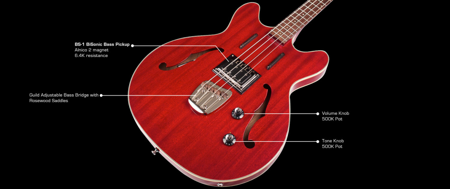 guild starfire bass cherry red