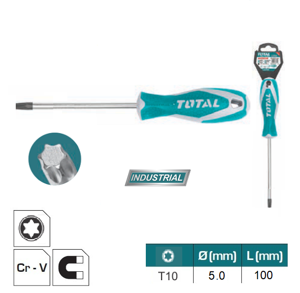 מברג T10 טורקס 5X100 מ"מ  