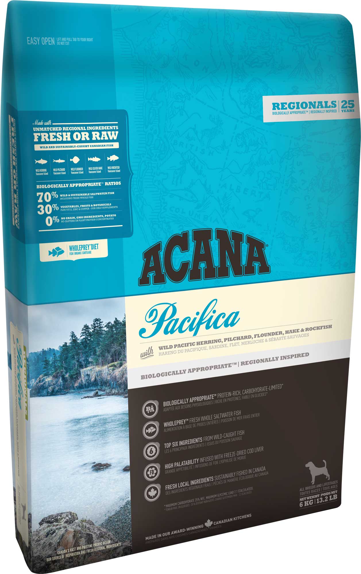 אקאנה פסיפיקה מזון לכלב על בסיס דגים- 2 ק"ג Acana