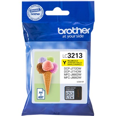 ראש דיו צהוב מקורי Brother LC3213Y מיכל עד 400 דפים