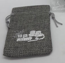 שקית יוטא אפור כהה מודפס תפילין 6 יח