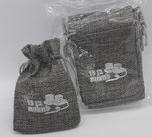 שקית יוטא אפור כהה מודפס תפילין 6 יח' 1