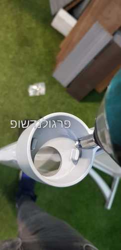 קיט גגון גשם מאלומיניום מעוצב כולל מרזב - גוון אפור וחלבי - לוח מלא - מידות רוחב 120 או 150 ס