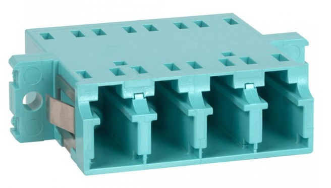 מתאם LC/UPC MM OM3 קוואד נ-נ לפאנל, טורקיז