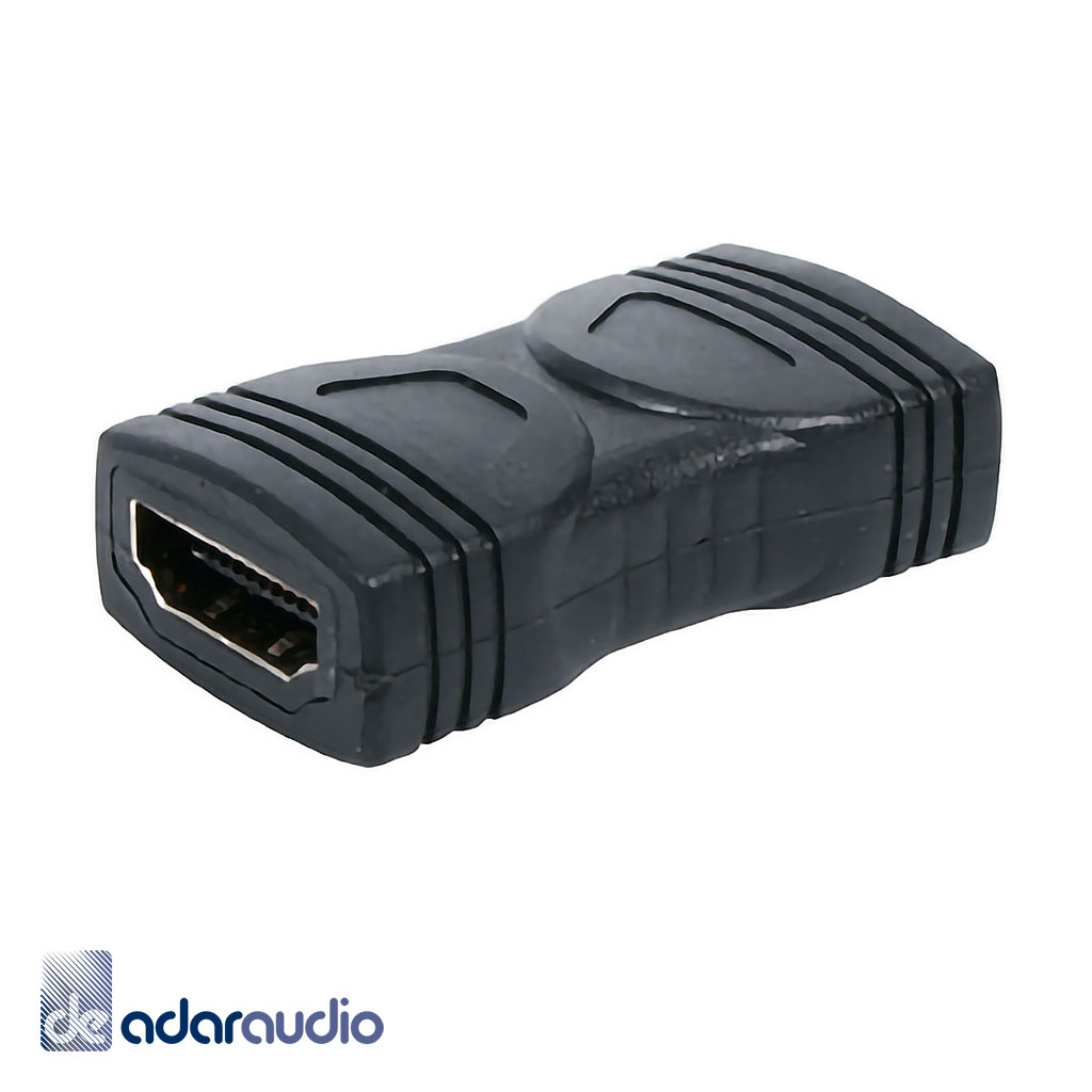 מתאם HDMI נקבה - HDMI נקבה, מוזהב להערכה