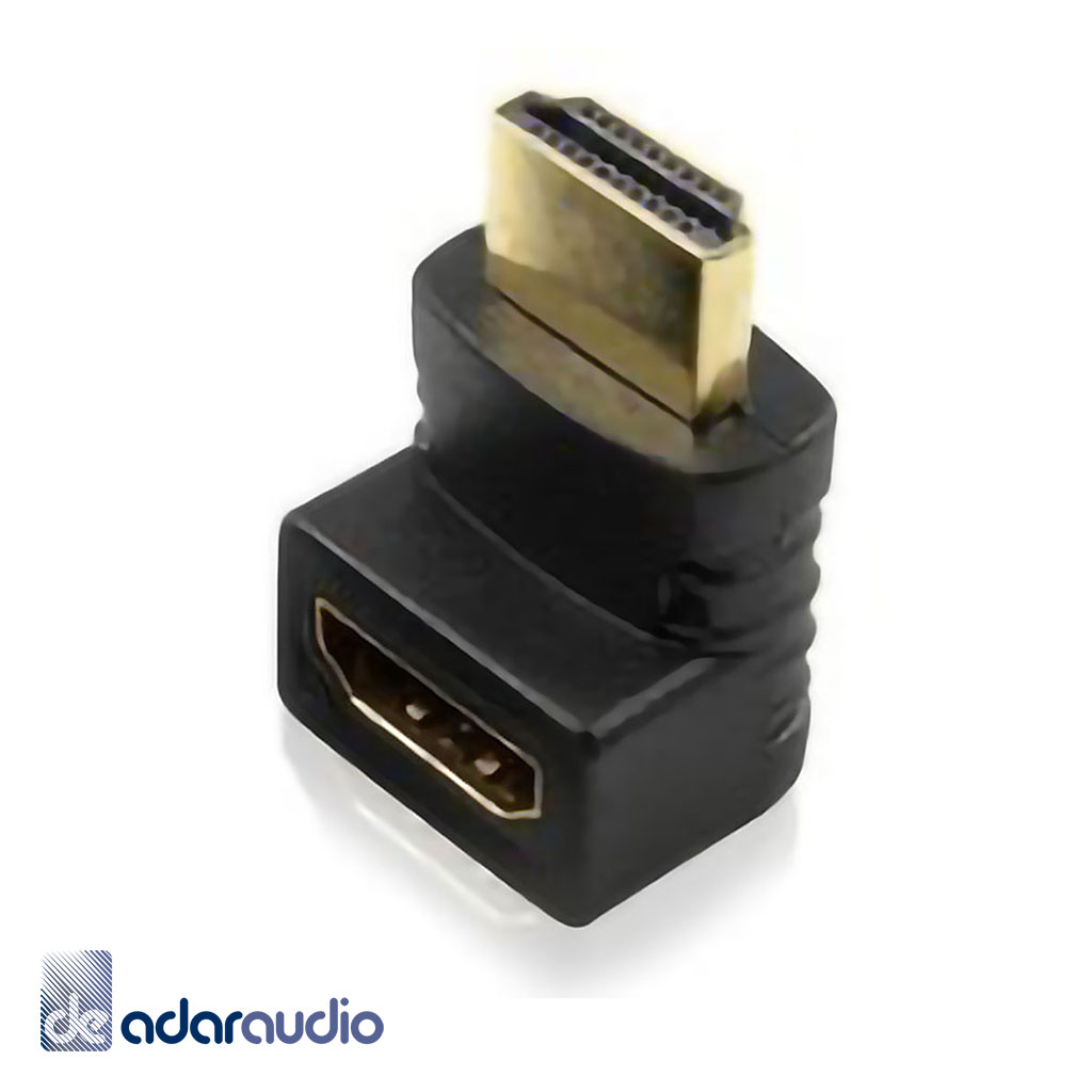 מתאם זוויתי HDMI ב-270 מעלות - הכבל מנותב למעלה