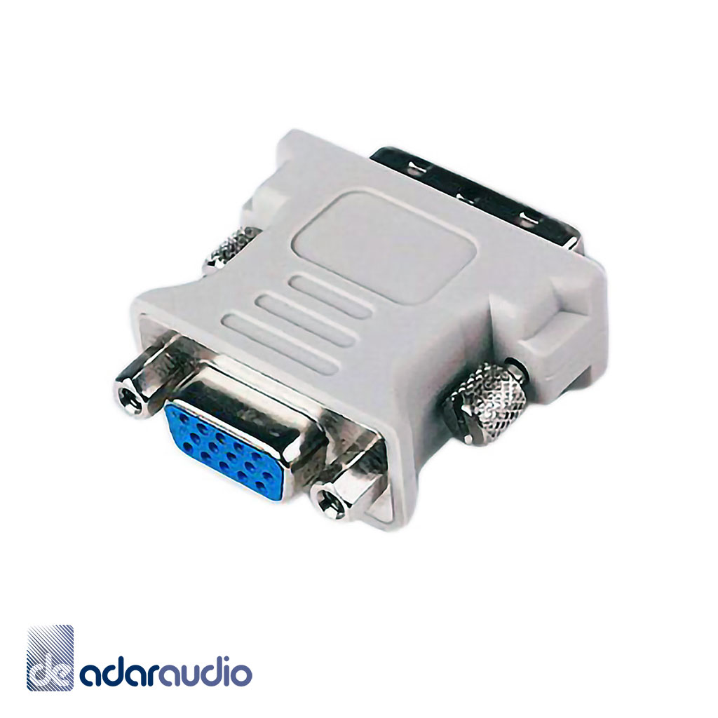 מתאם VGA נקבה - DVI-D 24+1 זכר (לכרטיסי מסך תואמים בלבד!)