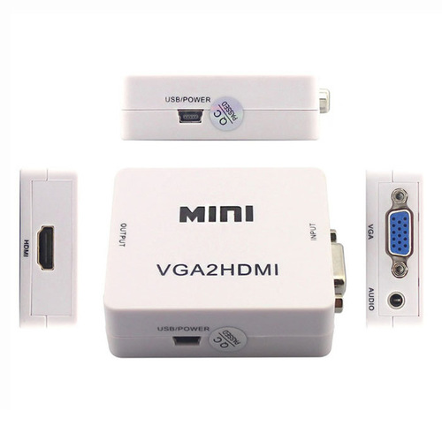 ממיר VGA + אודיו ל-HDMI, הספק כוח מ-USB