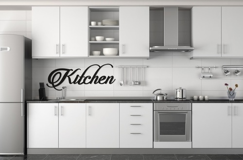 שלט kitchen מסולסל מודרני שלל צבעים ומידות לבחירה- עשוי אלוקבונד אלומיניום 