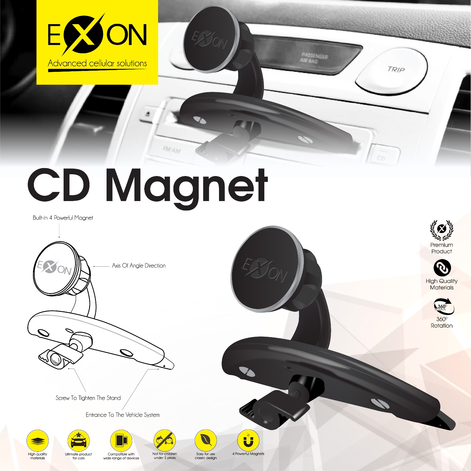 תושבת לרכב EXON EX-M1