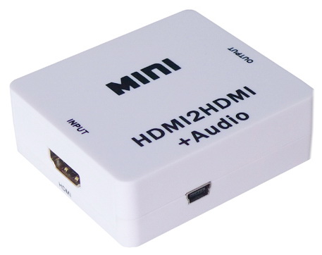 ממיר כניסת HDMI ליציאות HDMI + אודיו אנלוגי בחיבור PL3.5