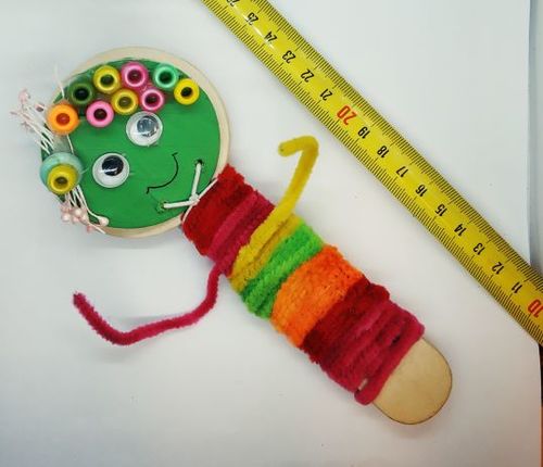 מנענעים מעץ עם ידית ליצירה לילדים, 20 יחידות