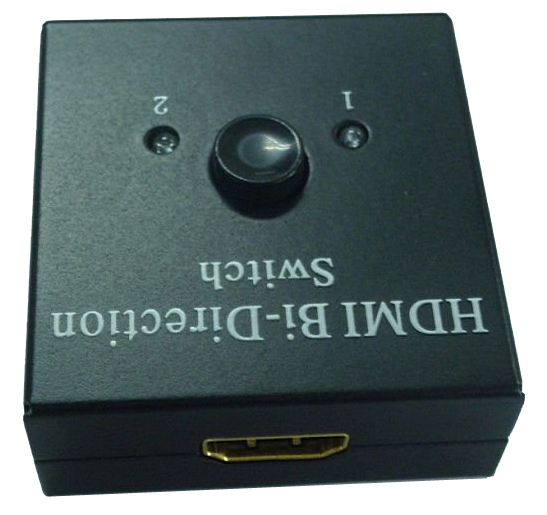 קופסת מיתוג HDMI V1.4 ידנית דו-כיוונית 2 ל-1, תומכת 3D
