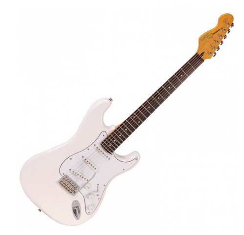 זוית נוספת Vintage V6JMH ReIssued Electric Guitar ~ Olympia White 'Fillmore'