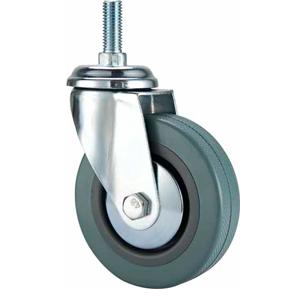 גלגל גומי אפור | גודל: 4" | בורג 3/8 | 55 ק"ג