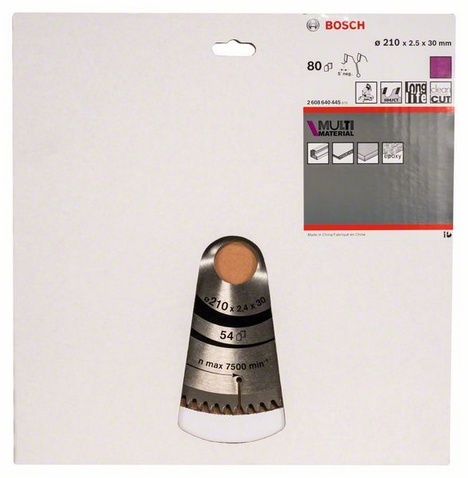 להבים למסור עגול רב - שימושי Bosch Multi Material - למסורי גרונג, פנדל ושולחן