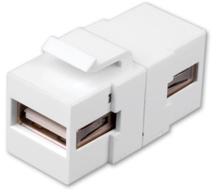 מתאם USB 2.0 נקבה-נקבה לשקע קיסטון