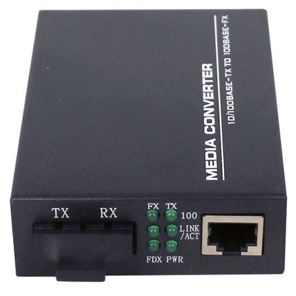 ממיר מדיה 10/100Base-TX ל-100Base-FX, חיבורי RJ45 ו-SC כפול, תומך SM ...