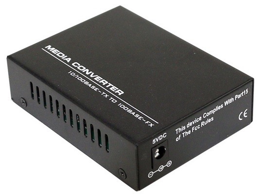 ממיר מדיה 10/100Base-TX ל-100Base-FX, חיבורי RJ45 ו-SC כפול, תומך MM 2KM, אקונומי