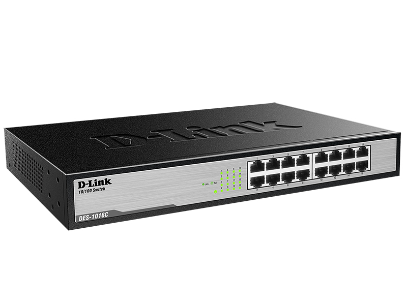 מתג רשת D-Link DES-1016C עם 16 פורטים 10/100
