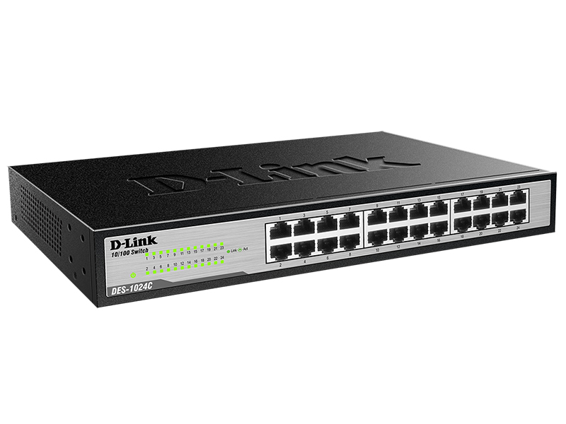 מתג רשת D-Link DES-1024C עם 24 פורטים 10/100
