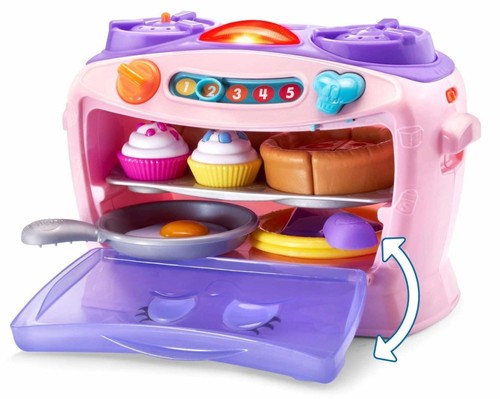 תנור בישול לימוד מספרים עם 16 אביזרי משחק - ורוד/סגול