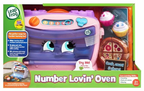תנור בישול לימוד מספרים עם 16 אביזרי משחק - ורוד/סגול