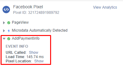 אירוע לפיקסל פייסבוק הוסף פרטי תשלום - Add Payment Info