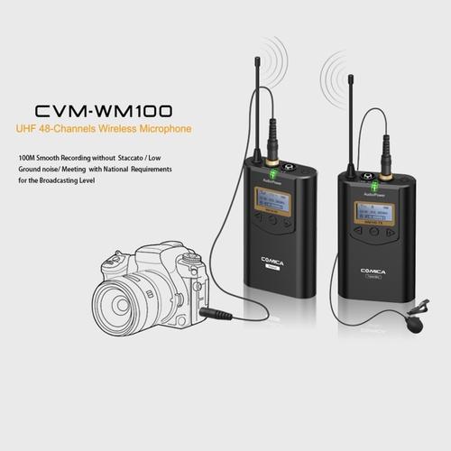 משדר מקלט ומיקרופון דש COMICA CVM-WM100