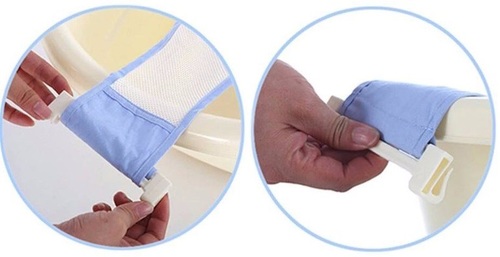 צף-קל - כרית אמבטיה לתינוק רצועות אבטחה - שחור כוכבים