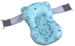 צף-קל - כרית אמבטיה לתינוק רצועות אבטחה - כחול כוכבים