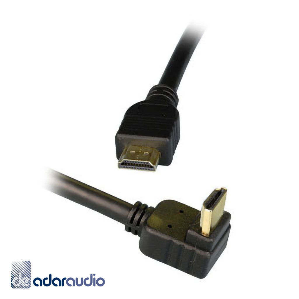 כבל HDMI 2.0 איכותי מוזהב 30AWG באורך 5 מטר זוויתי