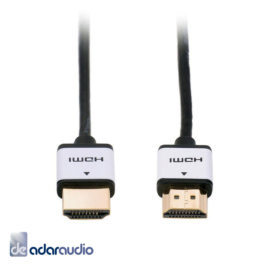 כבל HDMI 2.0 דק בעובי 4.2 מ"מ, באורך 2 מטר, עם ראשי מתכת מוזהבים