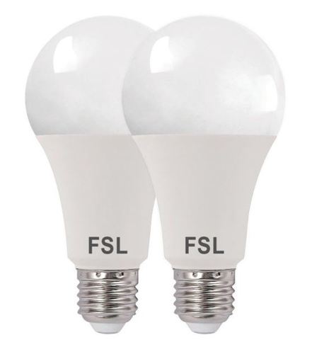  זוג נורות לד FSL ,A60, 10W הברגה E27 (גדולה) במארז חסכוני 