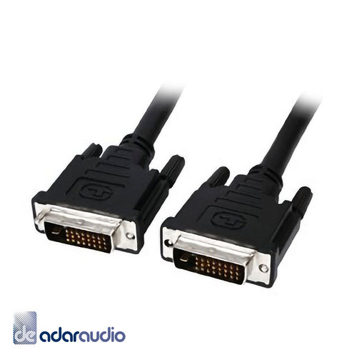 כבל DVI 24+1 איכותי, זכר-זכר, סיכוך כפול + פריטים, 10 מטר