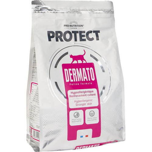 פרוטקט מזון יבש לחתול דרמטו DERMATO לרגישות בעור - שק 2 ק