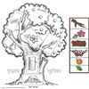 20 יצירה לצביעה והדבקה חלקי העץ + חיתוכים A4