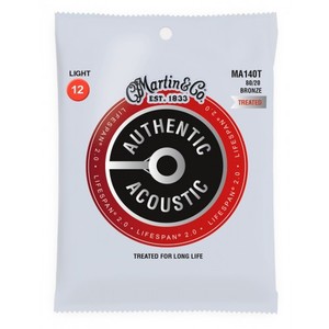 סט מיתרים 0.12 לגיטרה אקוסטית MARTIN AUTHENTIC LIFESPAN MA140T