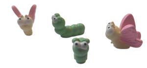פרפרים וזחלים מיניאטורים ליצירה 3 זוגות