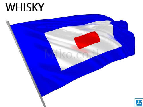דגל ויסקי - WHISKY FLAG - **דגל 30*40 - הזמנה ל5 יח ומעלה**