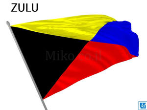 דגל זולו - ZULU FLAG - **דגל 30*40 - הזמנה ל5 יח ומעלה**