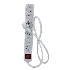 רב שקע 6+מפסק+כבל עד 1מ'