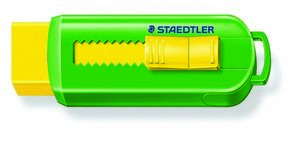מחק עם גוף פלסטיק - צבעוני STAEDTLER