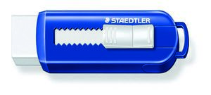 מחק עם גוף פלסטיק - כחול לבן STAEDTLER