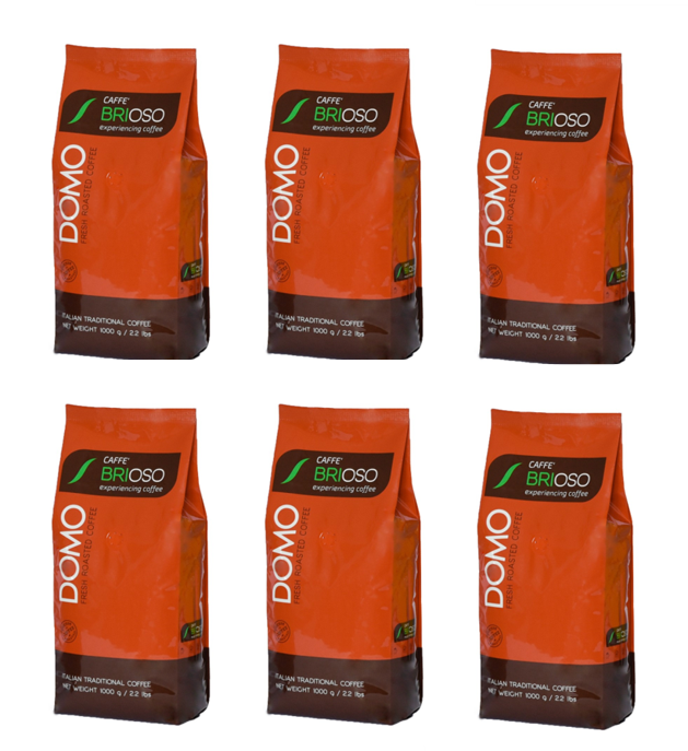 6 ק”ג פולי קפה בריוסו דומו Caffe Brioso Domo