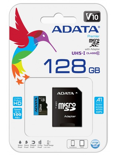 כרטיס זיכרון ADATA Class 10 128GB Micro SD