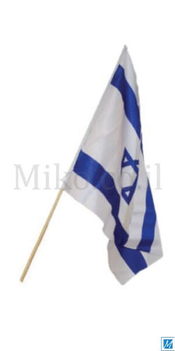 דגלון ישראל על מקל פלסטיק 30X40 