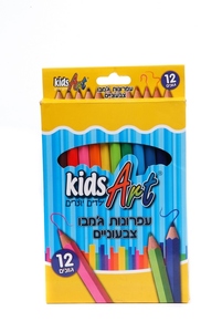 עפרונות צבעוניים ג'מבו - 12 צבעים KIDS ART
